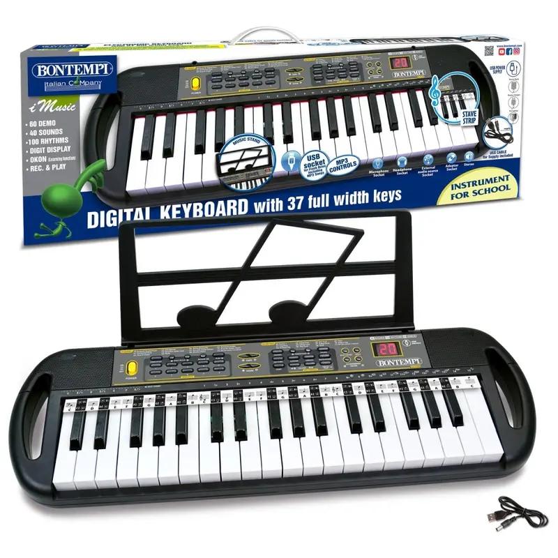 Tastiera Digitale Bontempi 37 Tasti 15 3790SD con 40 Suoni e 100 Ritmi