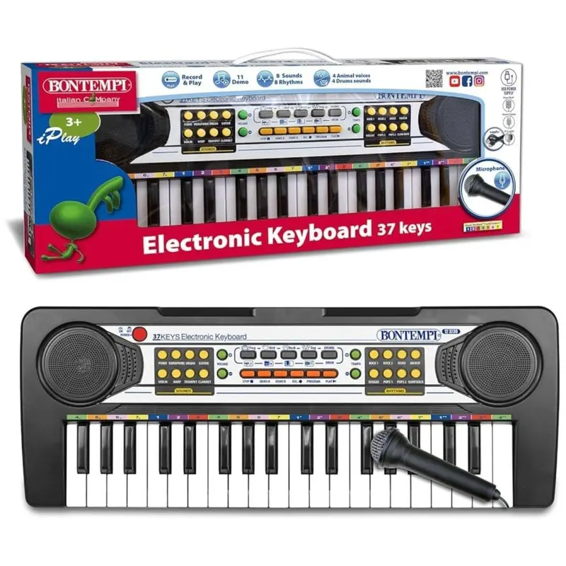 Tastiera Elettronica Bontempi 37 Tasti Con Microfono 12 3730 Pianola Bambini