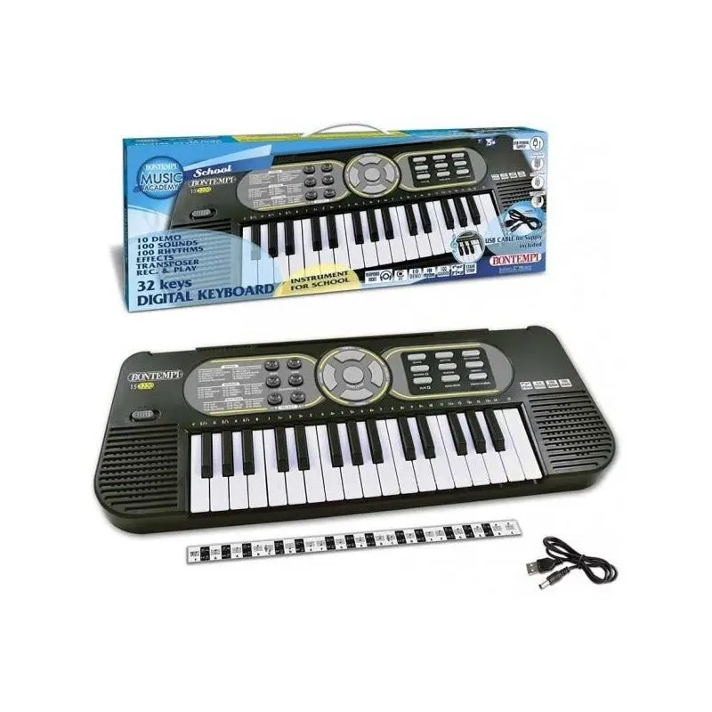 Tastiera Elettronica Bontempi 37 Tasti USB Flash Drive 15 3780 Con MP3