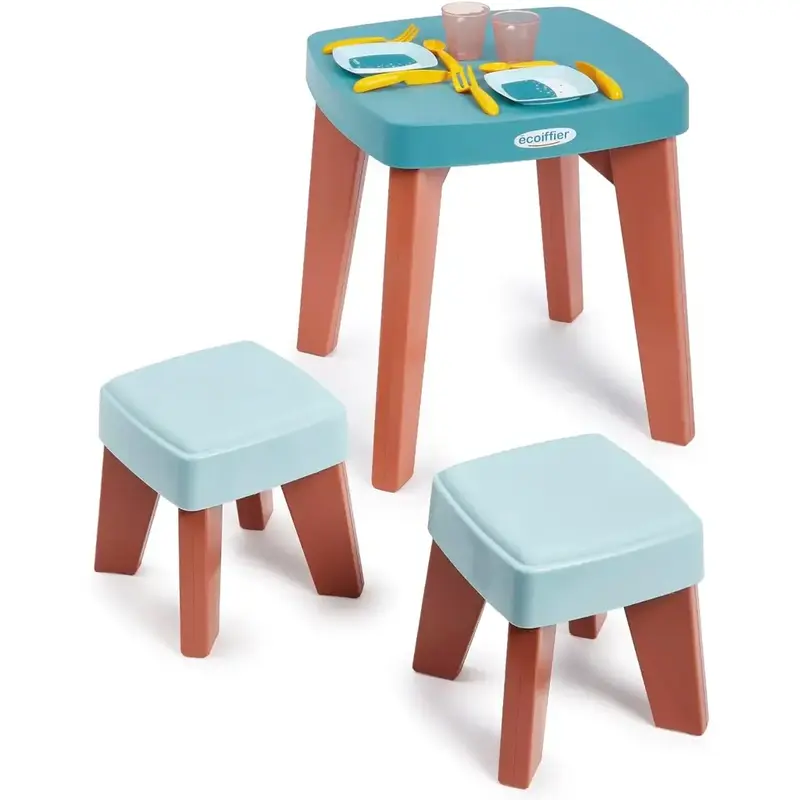 Tavolo Gioco Bambini con Sgabelli e Posate