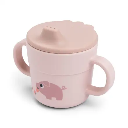 Tazza con beccuccio e manici - Tiny Farm - 100% Silicone alimentare