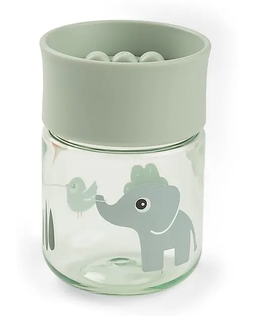 Tazza da Apprendimento con Bordo per Bere a 360° - Antigoccia - Playground - Verde - 260 ml - 9m+