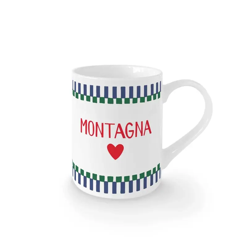 Tazza in Porcellana “Montagna ♥” – Collezione Winter · Ilaria I · Made in Italy