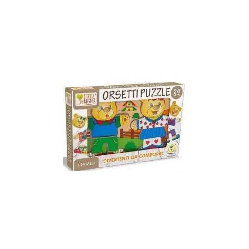 Teorema Giocattoli Orsetti Puzzle in Legno TE40474