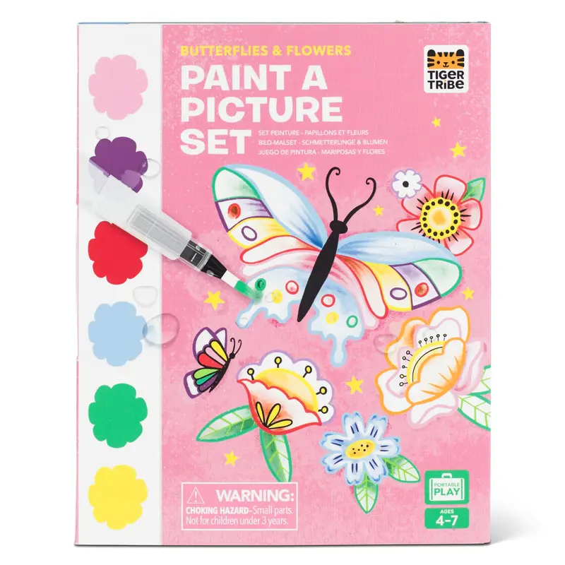 Tiger Tribe - Paint a picture set- Butterflies and flowers