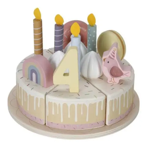 Torta di compleanno in legno