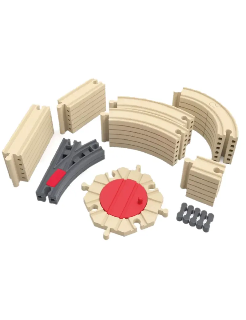 Trenino in Legno – Set Espansione Binari – 50 Pezzi