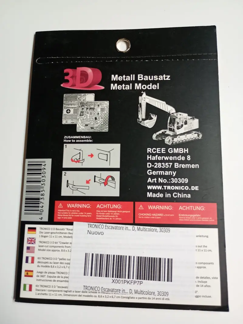Tronico Scavatore Cingolato 3D Metal Model 1