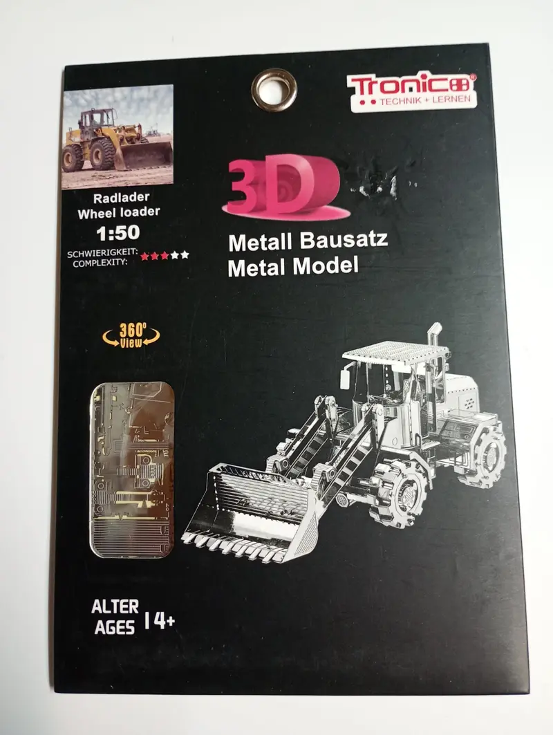 Tronico Wheel Loader Ruspa con Benna 3D Metal Model scala 1
