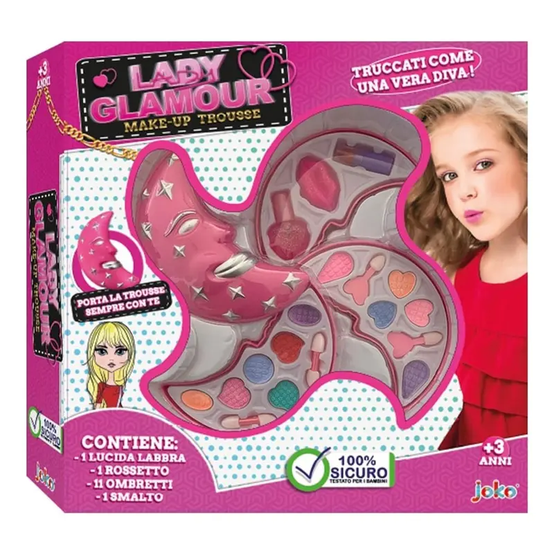 Trousse Trucchi Bambina Lady Glamour a Forma di Luna
