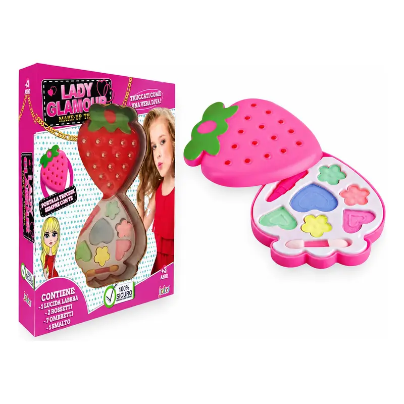 Trousse Trucchi Fragola Lady Glamour con Ombretti