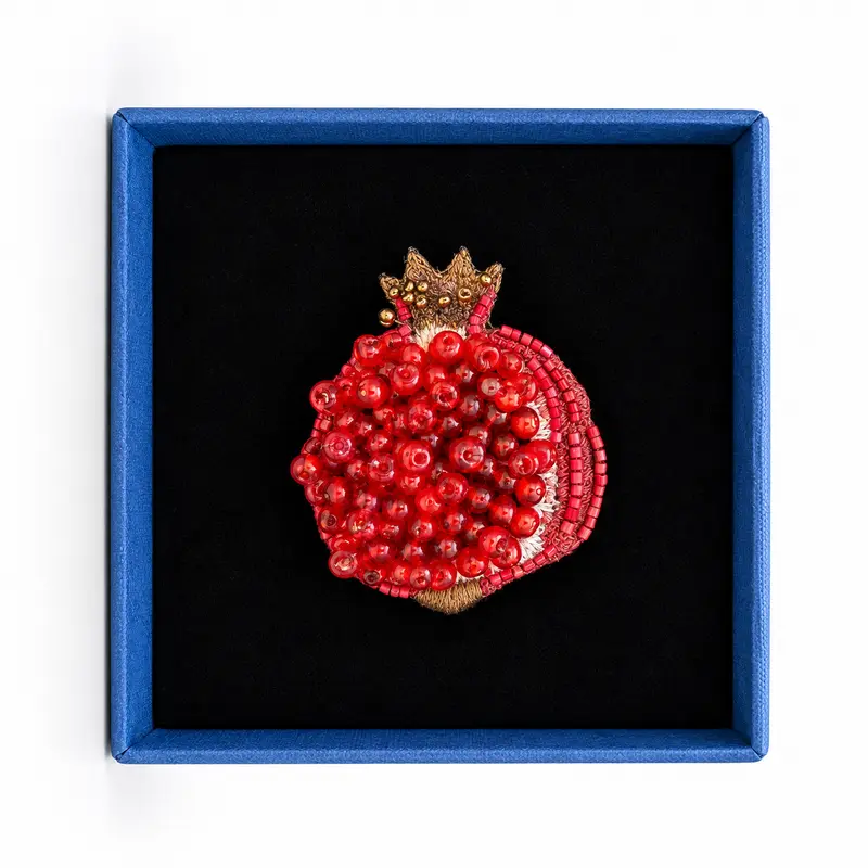 Trovelore Spilla Pomegranate – Melograno Rosso