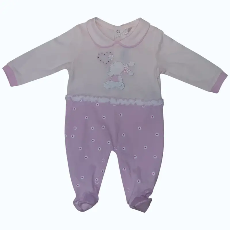 Tutina Neonata In Cotone Rosa BidiBimbo T1700