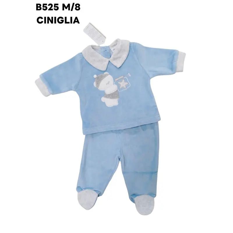 Tutina Neonato In Ciniglia 2 Pezzi I Batuffolini B525