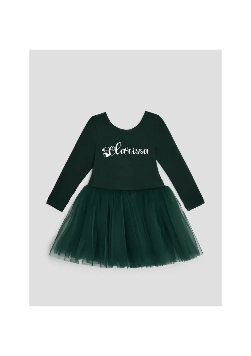 Tutù abitino in tulle Emerald Personalizzabile con nome