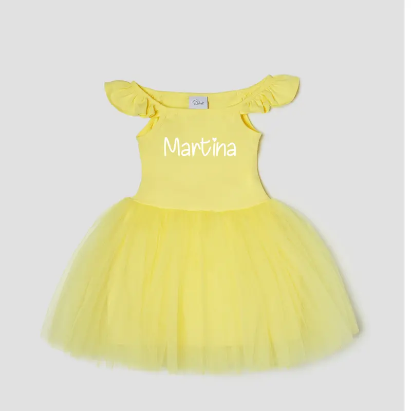 Tutù abitino in tulle Lemon Personalizzabile con Nome