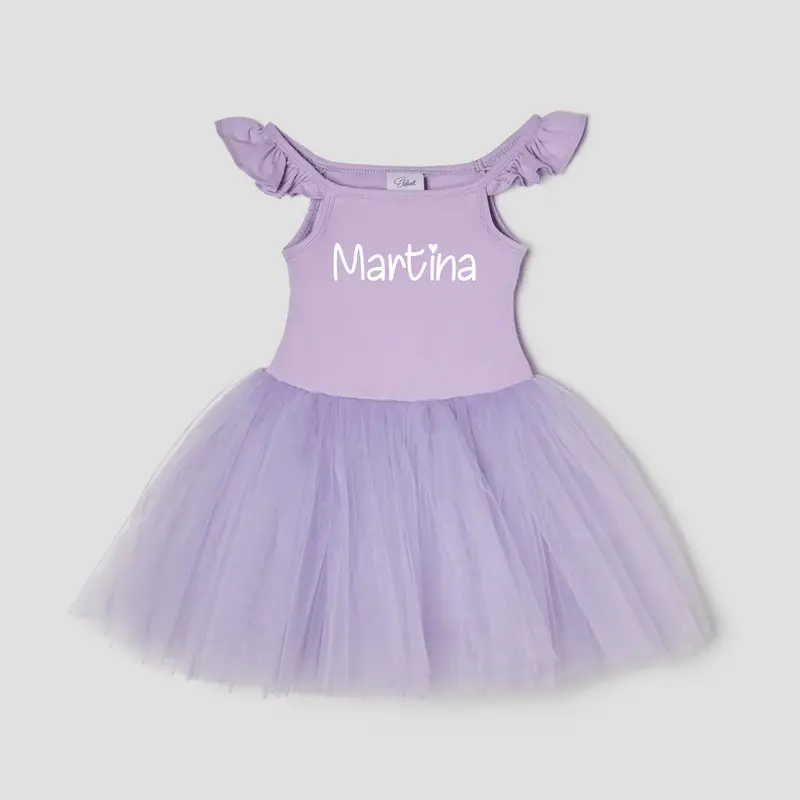Tutù abitino in tulle Lilla Personalizzabile con nome