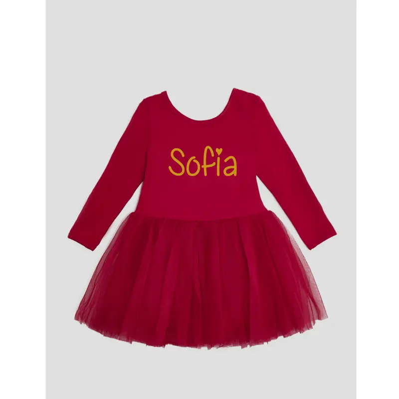 Tutù abitino in tulle Red Personalizzabile con Nome