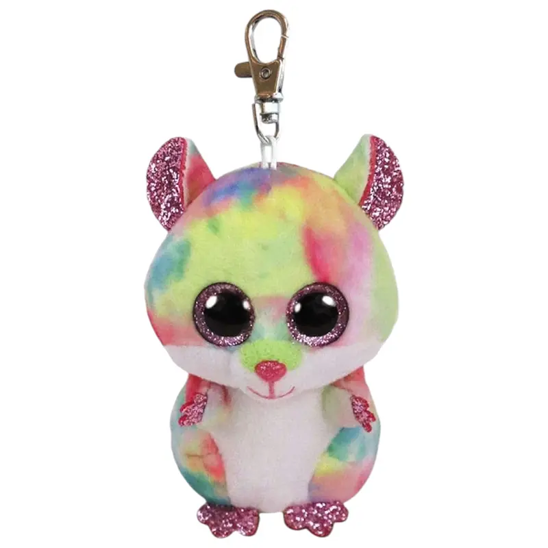 Ty Beanie Boos Babies Portachiavi da collezione 36558 Boos Rodney il criceto rosa