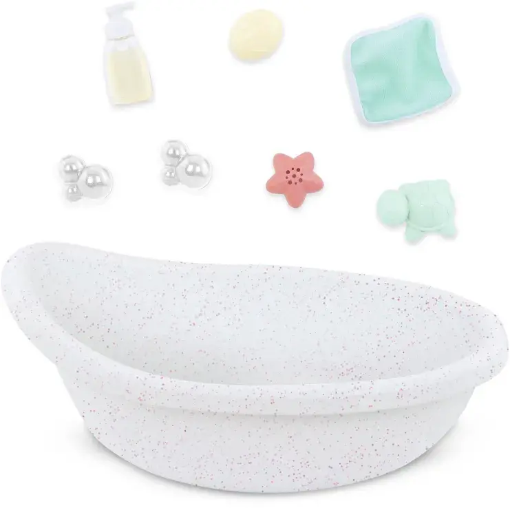 Vasca da bagno con accessori per la bambola Lullababy