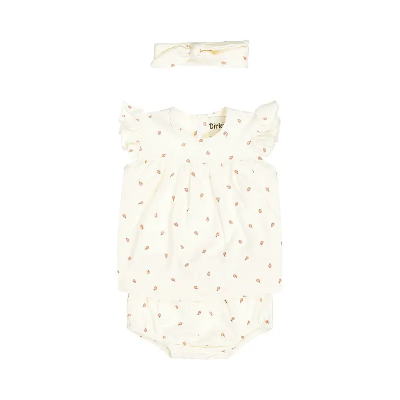 Vestitino Neonata Mutandina Fascia Per Capelli Bianco Dirkje N58461