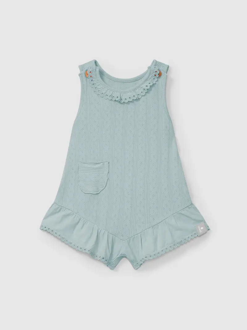 VESTITO CON MOTIVO AJOURS E RICAMO INGLESE 5S116