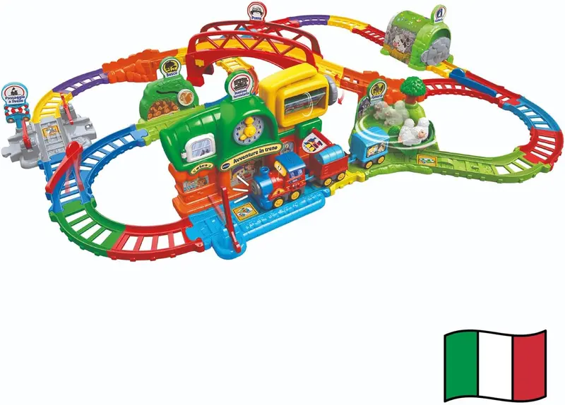 Vroom Vroom Go - Avventure in Treno Circuito Interattivo con Trenino Motorizzato