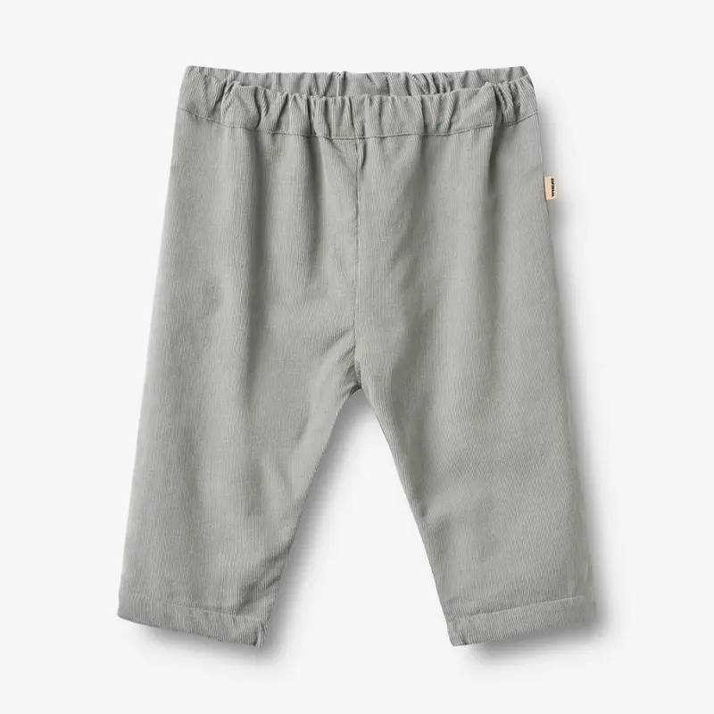 Wheat - pantalone velluto azzurro polvere