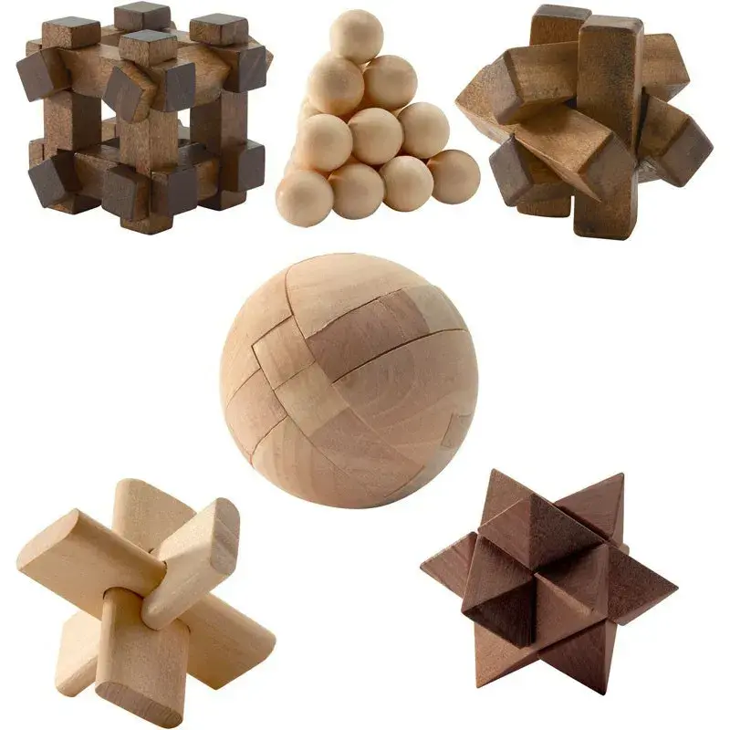 Woodix Set 6 Rompicapo in legno