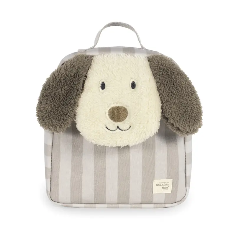 Zainetto con cane in peluche a righe- Walking mum