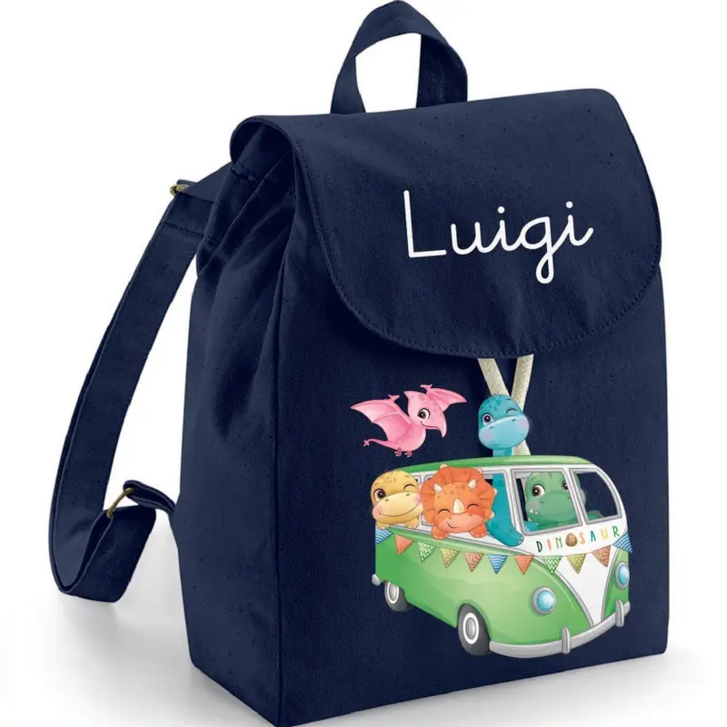 Zaino Asilo Bambino Personalizzato – Mini Zainetto con Nome Cute Dino