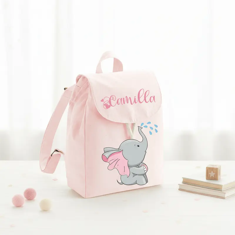 Zaino Asilo Bambino Personalizzato – Mini Zainetto con Nome Elefantina