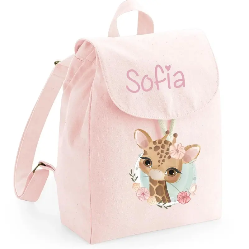 Zaino Asilo Bambino Personalizzato – Mini Zainetto con Nome  Giraffa