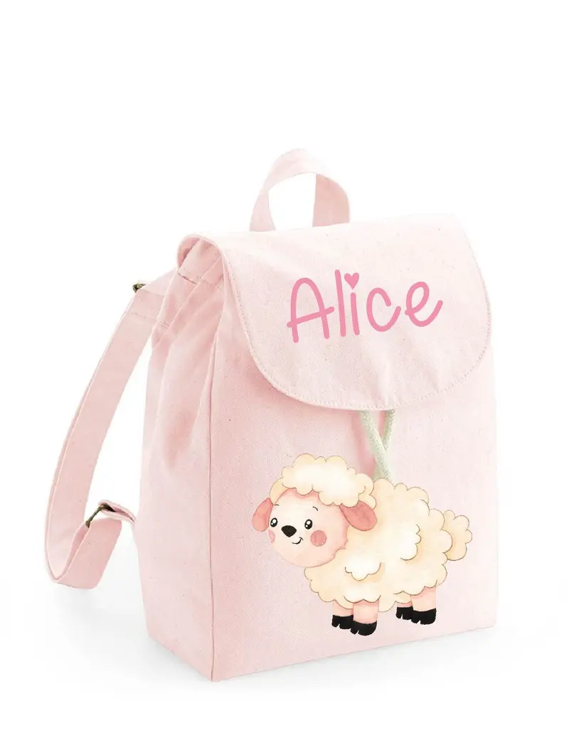Zaino Asilo Bambino Personalizzato – Mini Zainetto con Nome  Pecorella