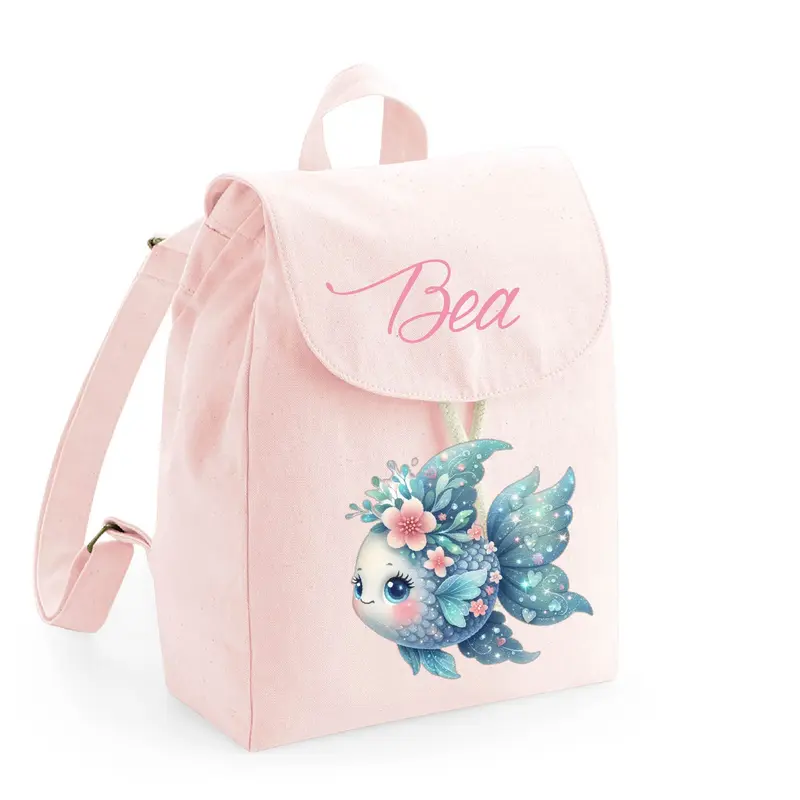 Zaino Asilo Bambino Personalizzato – Mini Zainetto con Nome  Pesciolina Azzurra