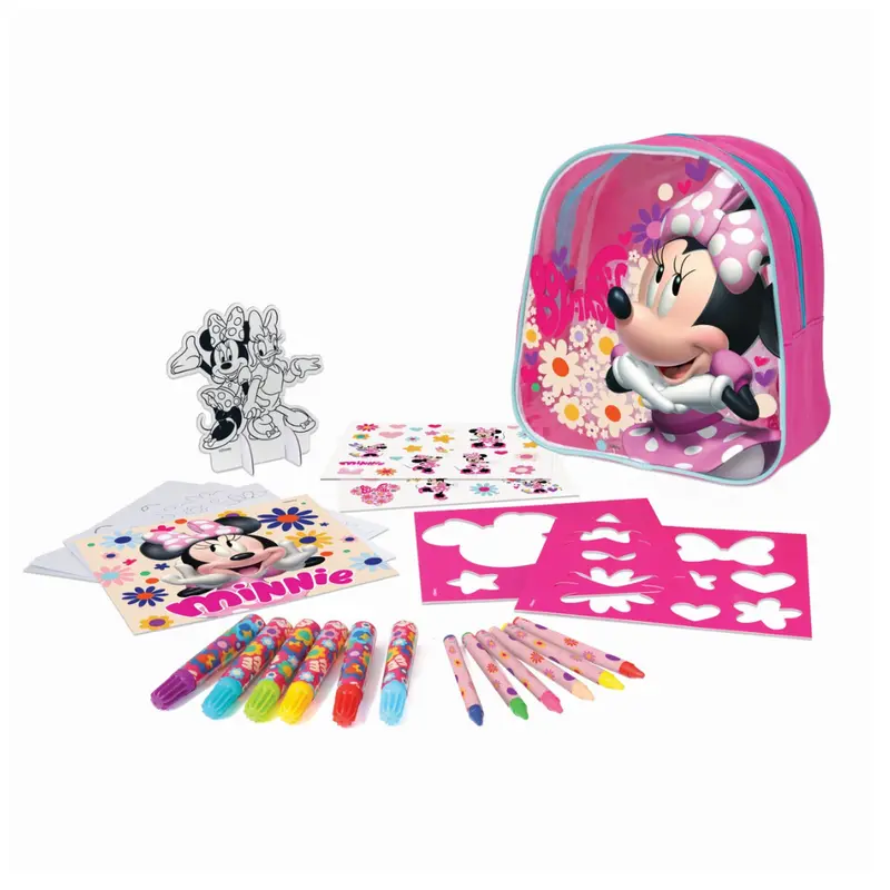 Zaino Disney Minnie Colori e Stickers 3+ Anni AS Company 1023-68101