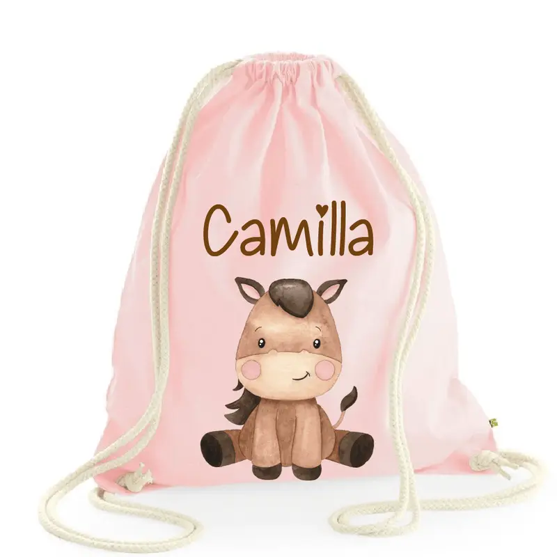 Zaino Sacca Asilo Personalizzato – Bambino con Nome  Baby Horse